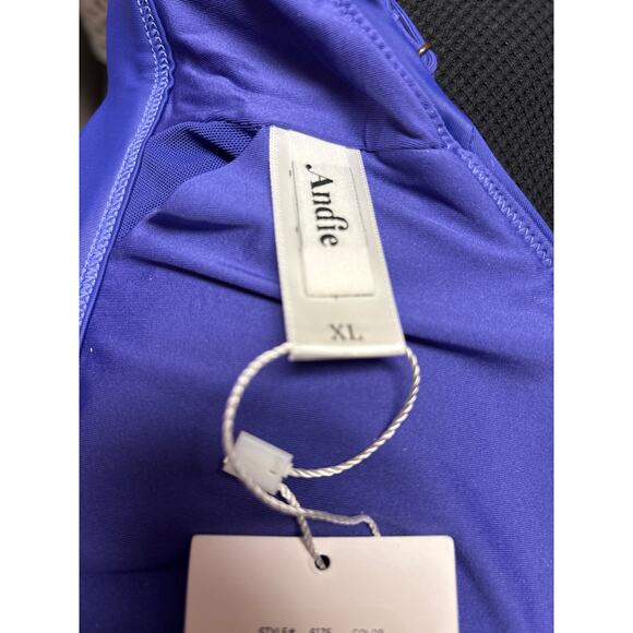 Andie NWT The Tahiti Bikini Top In Lapis Blue XL Beach Resort Vacation Swimwear - Picture 6 of 6